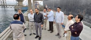 بازدید معاونت امور شرکت های گروه توسعه ملی ، رئیس هیات مدیره سیدکو ، مدیرعامل و معاونین سیدکو و مدیرعامل شرکت بین المللی ساروج بوشهر از اسکله شرکت آسیای آرام